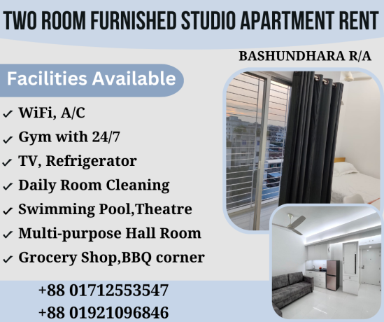 furnished-two-room-studio-apartment-rent-in-bashundhara-ra-big-0