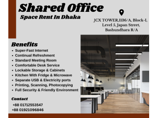 Fully Furnished Shared Office Space Rent In Basundhara Dhaka