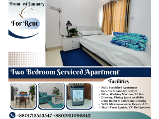 Two Bedrooms Available at Short Stay Service Apartment In Bangladesh