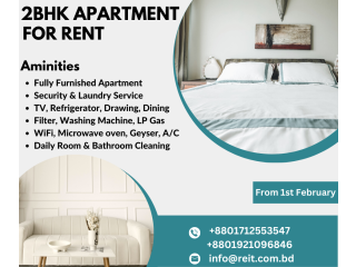 Two Bedroom furnished Serviced Apartment For RENT.
