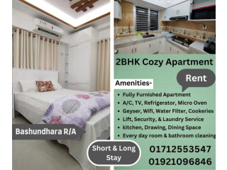 Serviced Apartment with two bedroom Rent In Bashundhara R/A