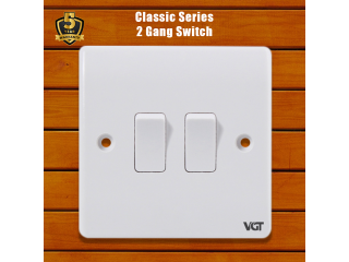 2 Gang 1 Way Switch | Gang Switch | VGT (Classic Series)