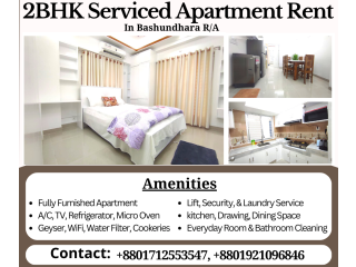 Furnished Serviced Two Bedroom Apartment For Rent In Bashundhara R/A