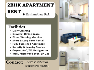 Fully Furnished Two Bedroom Serviced Apartment RENT in Bashundhara Residential Area