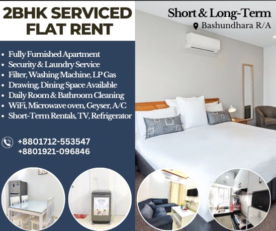 short-term-furnished-apartment-two-room-flat-rentals-in-dhaka-big-0
