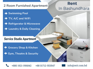 Furnished Serviced Apartment Two Room RENT in Bashundhara R/A.